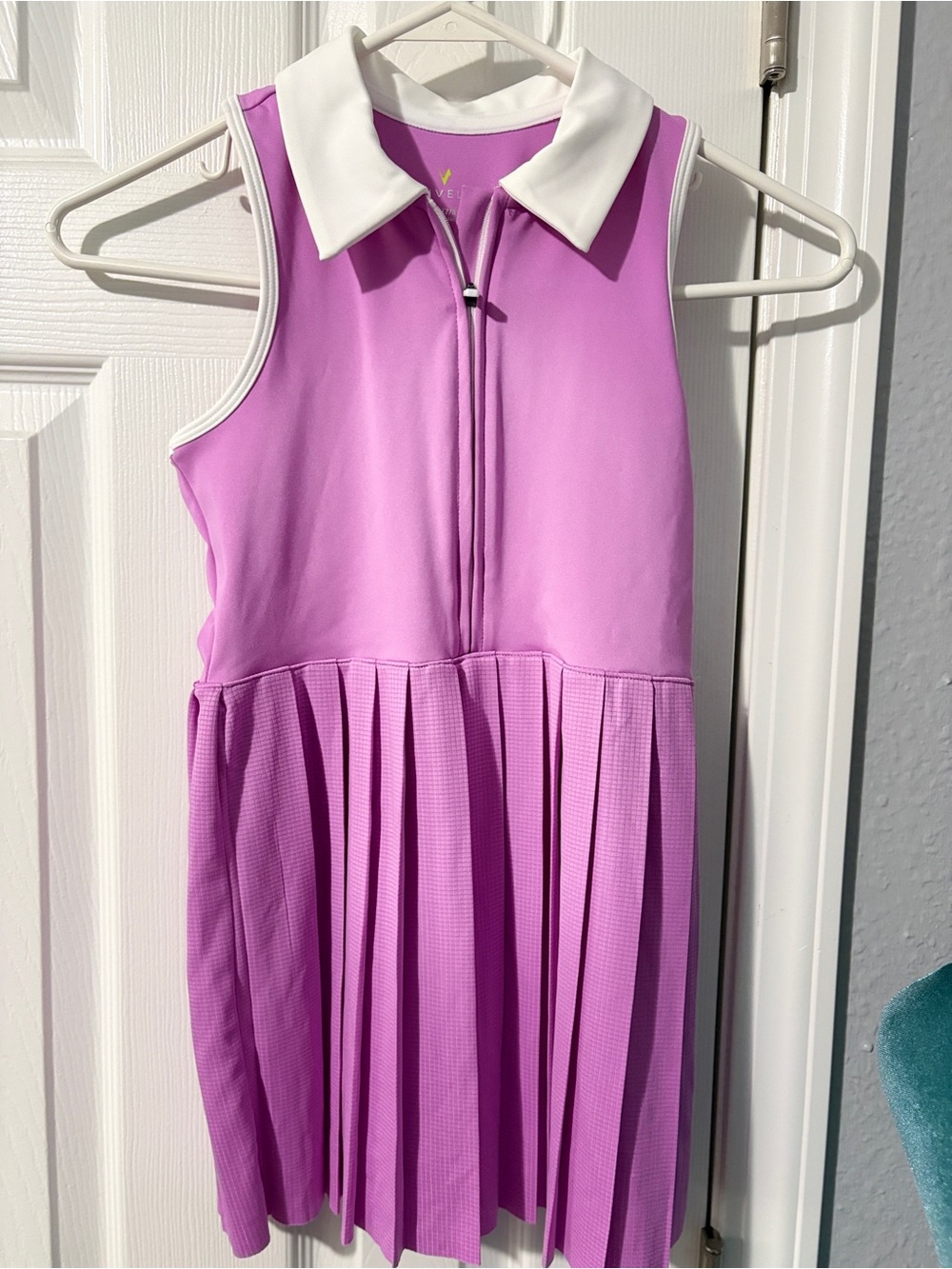 Sleeveless Lavender Pleated Polo Dress girls 7/8 byVively